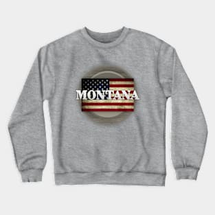 Montana American Flag Crewneck Sweatshirt